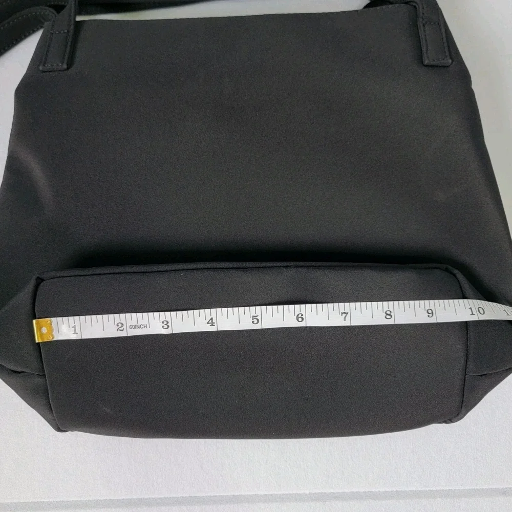 Hobo International Vintage Black Multi-Compartment Nylon Organizer Tote Bag Y2K